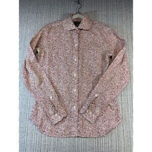 John Henry Liberty Style Cotton Cottagecore Floral Paisley Shirt Pink Sz 7/8